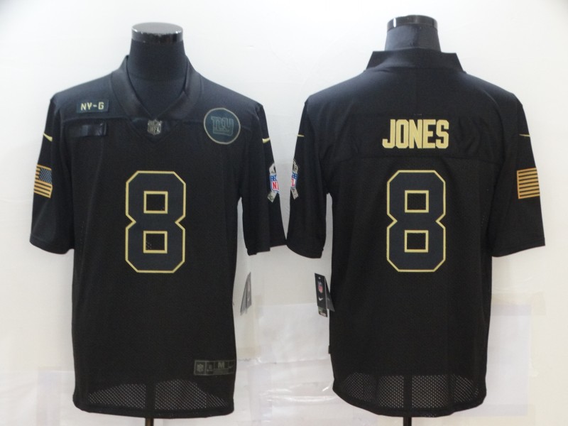 Men's New York Giants #8 Daniel Jones Black Jersey